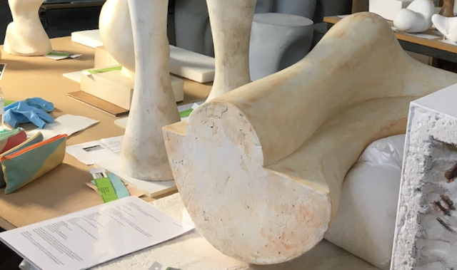 Exhibition preparation and restoration of the plaster sculptures